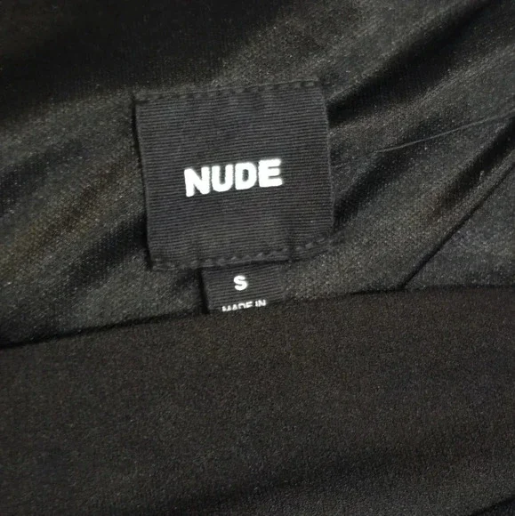 Revolve NUDE Black Full Length Back Zipper Pencil Skirt Slit High Waist Size S - Picture 4 of 10